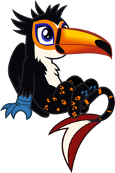 Size: 976x1469 | Tagged: safe, artist:lightningbolt, derpibooru exclusive, imported from derpibooru, oc, oc only, oc:tristão, bird, griffon, toco toucan, toucan, .svg available, beak, chest fluff, folded wings, leaning back, male, paw pads, paws, simple background, sitting, solo, spots, stripes, svg, tail, talons, toucan griffon, transparent background, underpaw, vector, wings