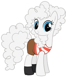 Size: 1280x1500 | Tagged: safe, artist:reitanna-seishin, imported from derpibooru, pinkie pie, earth pony, pony, boots, clothes, cloudy jay, cosplay, costume, curly hair, regular show, shirt, shoes, shorts, simple background, striped shirt, transparent background