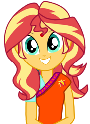 Size: 2426x3333 | Tagged: safe, artist:chrismc373, imported from derpibooru, sunset shimmer, human, equestria girls, female, indian, simple background, smiling, solo, transparent background