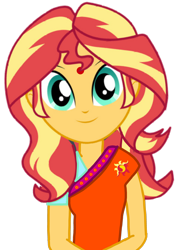 Size: 2344x3287 | Tagged: safe, artist:chrismc373, imported from derpibooru, sunset shimmer, human, equestria girls, female, indian, simple background, solo, transparent background