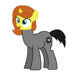 Size: 1920x1920 | Tagged: safe, artist:motownwarrior01, derpibooru exclusive, imported from derpibooru, oc, oc only, oc:yellow list, earth pony, pony, unicorn, cute, female, filly, foal, head swap, mad science, male, simple background, smiling, stallion, transparent background, what has science done