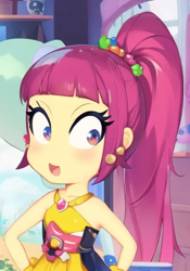 Size: 448x640 | Tagged: safe, edit, edited screencap, editor:luckreza8, imported from derpibooru, screencap, sour sweet, human, dance magic, equestria girls, spoiler:eqg specials, ai content, ai generated, anime, bare shoulders, female, generator:pinegraph, sleeveless