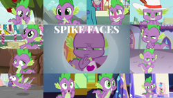 Size: 1280x721 | Tagged: safe, editor:quoterific, imported from derpibooru, spike, a dog and pony show, castle sweet castle, fake it 'til you make it, father knows beast, honest apple, just for sidekicks, school raze, secret of my excess, simple ways, the big mac question, the crystalling, triple threat, what about discord?, apron, clothes, cute, hat, spikabetes