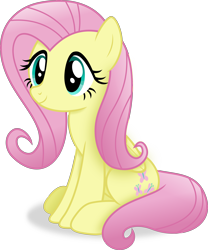 Size: 3496x4202 | Tagged: safe, artist:anime-equestria, imported from derpibooru, fluttershy, pegasus, pony, cute, female, gradient mane, gradient tail, mare, shyabetes, simple background, sitting, smiling, solo, tail, transparent background, vector, wings