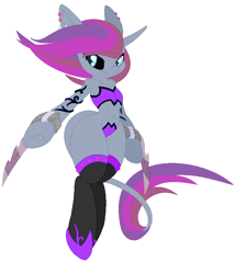 Size: 664x775 | Tagged: safe, artist:dfectivedvice, artist:harmonicdreemur1308, imported from derpibooru, oc, oc only, oc:metal shine, semi-anthro, unicorn, arm hooves, base used, clothes, female, horn, simple background, solo, tattoo, unicorn oc, white background
