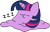 Size: 476x301 | Tagged: safe, artist:aprilfools, twilight sparkle, pony, unicorn, blob ponies, female, mare, melting, onomatopoeia, simple background, sleeping, solo, sound effects, transparent background, zzz