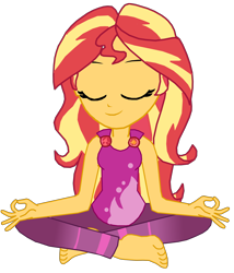 Size: 12864x15025 | Tagged: safe, imported from derpibooru, sunset shimmer, equestria girls, meditating, solo