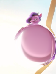 Size: 393x523 | Tagged: safe, artist:loopedpuddle, edit, editor:loopedpuddle, imported from derpibooru, pipp petals, pegasus, 1000 years in photoshop, balloon, belly, belly bed, big belly, fat, g5, huge belly, impossibly large belly, my little pony: a new generation, wat