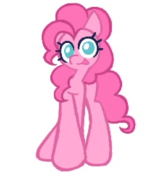Size: 1440x1518 | Tagged: safe, artist:partyponypower, imported from derpibooru, pinkie pie, earth pony, pony, looking at you, simple background, solo, standing, white background