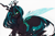 Size: 768x512 | Tagged: safe, imported from derpibooru, queen chrysalis, changeling, changeling queen, ai content, ai generated, crown, female, jewelry, lying down, prone, regalia, simple background, solo, white background