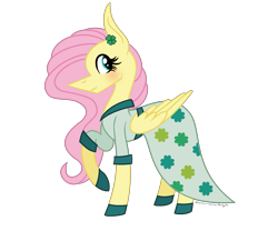 Size: 1915x1590 | Tagged: safe, artist:darbypop1, imported from derpibooru, fluttershy, pony, clothes, dress, simple background, solo, transparent background