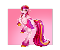 Size: 3000x2496 | Tagged: safe, artist:symphstudio, imported from derpibooru, oc, oc:caprania, pegasus, pony, colored wings, female, mare, multicolored wings, pegasus oc, solo, wings