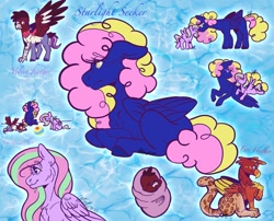 Size: 2048x1658 | Tagged: safe, artist:sweetmelon556, imported from derpibooru, oc, oc only, oc:fire feather, oc:starlight seeker, oc:sweet melon, oc:velvet feather, griffon, hippogriff, pegasus, pony, female, filly, foal, griffon oc, hippogriff oc, mare, pegasus oc
