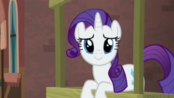 Size: 1920x1080 | Tagged: safe, imported from derpibooru, screencap, rarity, pony, unicorn, made in manehattan, season 5, 1080p, cute, female, happy, looking at you, mare, raribetes, smiling, solo