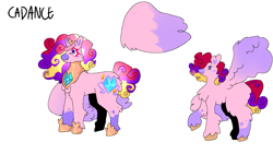 Size: 1137x640 | Tagged: safe, artist:nachosforfree, imported from derpibooru, princess cadance, alicorn, pegasus, pony, jewelry, regalia, side view, simple background, solo, spread wings, white background, wings