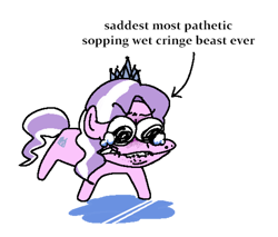 Size: 2048x1748 | Tagged: safe, artist:punkittdev, imported from derpibooru, diamond tiara, earth pony, pony, crusaders of the lost mark, crying, female, filly, foal, sad, simple background, solo, teary eyes, text, white background