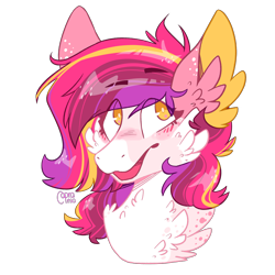 Size: 2000x2000 | Tagged: safe, artist:caprania, imported from derpibooru, oc, oc only, oc:nova stargazer, pegasus, pony, bust, female, mare, pegasus oc, portrait, simple background, solo, transparent background