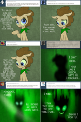 Size: 1302x1954 | Tagged: safe, artist:toadstool-prancer, imported from derpibooru, doctor whooves, time turner, oc, oc:tantamount, changeling, changeling oc, disguise, disguised changeling, solo, tantamount time turner