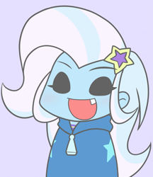 Size: 1561x1806 | Tagged: safe, artist:batipin, imported from derpibooru, trixie, human, equestria girls, chibi, female, no nose, open mouth, solo
