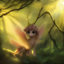 Size: 512x512 | Tagged: safe, imported from derpibooru, oc, oc only, pegasus, pony, ai content, ai generated, generator:stable diffusion, looking at you, multiple wings, pegasus oc, solo