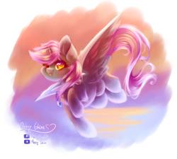 Size: 2583x2321 | Tagged: safe, artist:prettyshinegp, imported from derpibooru, oc, oc only, alicorn, pony, :p, alicorn oc, female, horn, jewelry, mare, necklace, one eye closed, raised hoof, simple background, solo, tongue out, transparent background, wings, wink