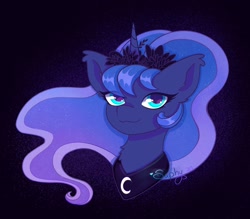 Size: 2048x1794 | Tagged: safe, artist:saphypone, imported from derpibooru, princess luna, alicorn, pony, bust, female, mare, solo