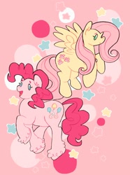 Size: 1524x2048 | Tagged: safe, artist:deathbycatboy, imported from derpibooru, fluttershy, pinkie pie, earth pony, pegasus, pony, duo, female, mare