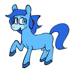 Size: 339x321 | Tagged: safe, artist:winterclover, imported from derpibooru, oc, oc only, oc:cloverberry, earth pony, pony, glasses, simple background, smiling, solo, white background