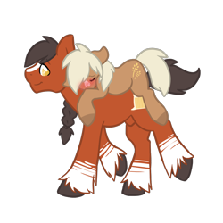 Size: 1200x1200 | Tagged: safe, artist:sinclair2013, imported from derpibooru, oc, oc only, oc:amber shine, oc:draft, earth pony, pony, blushing, duo, earth pony oc, female, male, mare, nudity, sheath, shipping, simple background, size difference, stallion, straight, transparent background