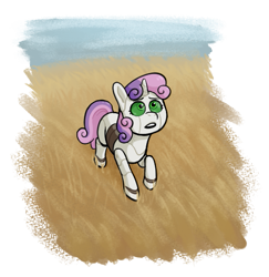 Size: 509x523 | Tagged: safe, artist:winterclover, imported from derpibooru, sweetie belle, pony, robot, robot pony, unicorn, open mouth, scenery, simple background, solo, sweetie bot, transparent background