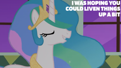 Size: 2000x1125 | Tagged: safe, edit, edited screencap, editor:quoterific, imported from derpibooru, screencap, princess celestia, the best night ever, solo