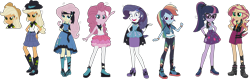 Size: 1918x607 | Tagged: safe, artist:selenaede, artist:thefandomizer316, artist:victorfazbear, imported from derpibooru, mean applejack, mean fluttershy, mean pinkie pie, mean rainbow dash, mean rarity, mean twilight sparkle, sci-twi, sunset shimmer, human, equestria girls, the mean 6, base used, clone, equestria girls-ified, mean sci-twi, mean six, mean sunset shimmer, simple background, transparent background