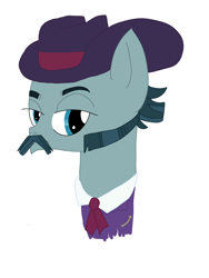 Size: 3024x4032 | Tagged: artist needed, source needed, safe, imported from derpibooru, turner mccolt, pony, the hooffields and mccolts, eyebrows, facial hair, hat, head, male, mccolt family, moustache, sideburns, simple background, solo, stallion, white background