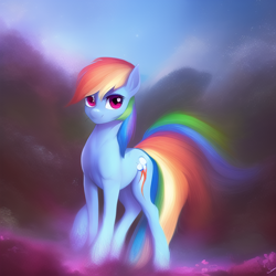 Size: 512x512 | Tagged: safe, imported from derpibooru, rainbow dash, pony, ai content, ai generated, generator:stable diffusion, solo, wingless
