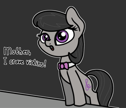 Size: 2048x1756 | Tagged: safe, artist:ewoudcponies, imported from derpibooru, octavia melody, earth pony, pony, female, gray background, open mouth, pun, simple background, solo
