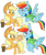 Size: 2732x3259 | Tagged: safe, artist:dawnfire, imported from ponybooru, applejack, rainbow dash, earth pony, pegasus, pony, alcohol, appledash, beer, blush sticker, blushing, clothes, comic, dialogue, duo, female, freckles, holiday, hoof hold, kiss me i'm irish, lesbian, mare, mug, oblivious, saint patrick's day, shipping, shirt, simple background, spread wings, t-shirt, white background, wings