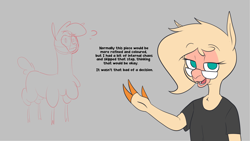 Size: 1978x1113 | Tagged: safe, artist:hitsuji, imported from derpibooru, oc, oc:shio (hitsuji), alpaca, anthro, them's fightin' herds, cloven hooves, community related, duo, glasses, paprika (tfh), simple background, sketch, tfh oc
