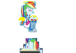 Size: 375x260 | Tagged: safe, artist:movieliker236, imported from derpibooru, rainbow dash, human, equestria girls, friendship games, rainbow rocks, 1000 hours in ms paint, angel, angelic wings, bad cropping, female, floating, implied death, simple background, solo, white background, wings