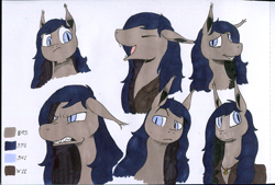 Size: 1280x863 | Tagged: safe, artist:darkhestur, imported from derpibooru, oc, oc only, oc:dark, bat pony, pony, bat pony oc, expressions, facial expressions, fangs, ponysona, reference sheet, simple background, slit pupils, white background