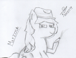 Size: 815x620 | Tagged: safe, artist:alejandrogmj, imported from derpibooru, oc, oc only, oc:bloods, pegasus, pony, cigarette, hat, looking at you, mafia, sketch, smoking, solo, traditional art