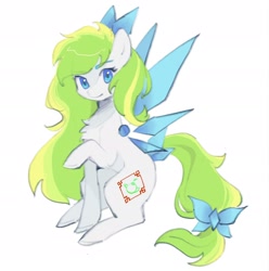 Size: 1902x1920 | Tagged: artist needed, safe, imported from derpibooru, oc, oc only, oc:tea fairy, earth pony, pegasus, pony, female, mare, simple background, solo, white background