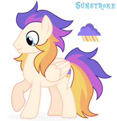 Size: 1280x1320 | Tagged: safe, artist:kabuvee, imported from derpibooru, oc, oc only, oc:sunstroke, pegasus, pony, male, simple background, solo, stallion, transparent background