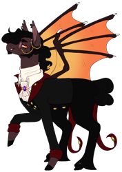 Size: 2020x2853 | Tagged: safe, artist:sleepy-nova, imported from derpibooru, oc, oc:orpheus m. reinsturm, bat pony, pony, clothes, male, monocle, simple background, solo, stallion, transparent background