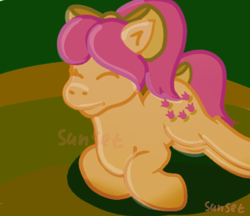 Size: 370x320 | Tagged: artist needed, safe, imported from derpibooru, earth pony, pony, female, full circle, g1, g5, g5 to g1, generation leap, mare, ponytail, posey bloom, solo