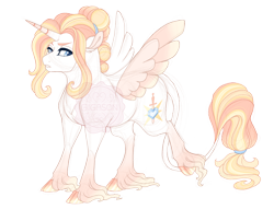 Size: 3412x2600 | Tagged: safe, artist:gigason, imported from derpibooru, oc, oc only, oc:heartthrob, alicorn, pony, cloven hooves, female, mare, offspring, parent:prince blueblood, parent:princess cadance, simple background, solo, transparent background, unshorn fetlocks