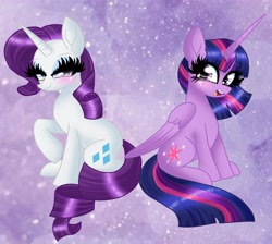 Size: 4096x3678 | Tagged: safe, artist:shadowiesart, imported from derpibooru, rarity, twilight sparkle, alicorn, pony, unicorn, duo, female, twilight sparkle (alicorn)