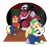 Size: 4743x4501 | Tagged: safe, artist:faitheverlasting, imported from derpibooru, applejack, fluttershy, lord tirek, earth pony, ghost, koopa, pegasus, pony, undead, absurd resolution, boo (super mario), bowser, cap, crossover, hat, hug, king boo, koopafied, luigi, luigi's hat, mario, mario's hat, simple background, species swap, super mario bros., the super mario bros. movie, transparent background