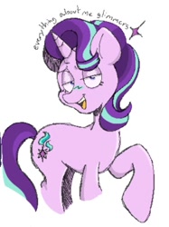 Size: 724x966 | Tagged: safe, artist:clarceitsclarce, imported from derpibooru, starlight glimmer, pony, unicorn, female, simple background, solo, white background