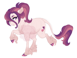 Size: 3412x2600 | Tagged: safe, artist:gigason, imported from derpibooru, oc, oc only, oc:sparkling rose, earth pony, pony, female, magical lesbian spawn, mare, offspring, parent:fleur-de-lis, parent:roseluck, simple background, solo, transparent background