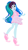 Size: 350x628 | Tagged: safe, artist:lovemonsterhigh123, imported from twibooru, oc, oc:colorfull dreams, equestria girls, clothes, colorful hair, dress, eyeshadow, high heel shoes, image, jacket, makeup, png, ponied up